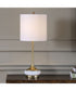 Molena Brass & Pearly Stone Table Lamp