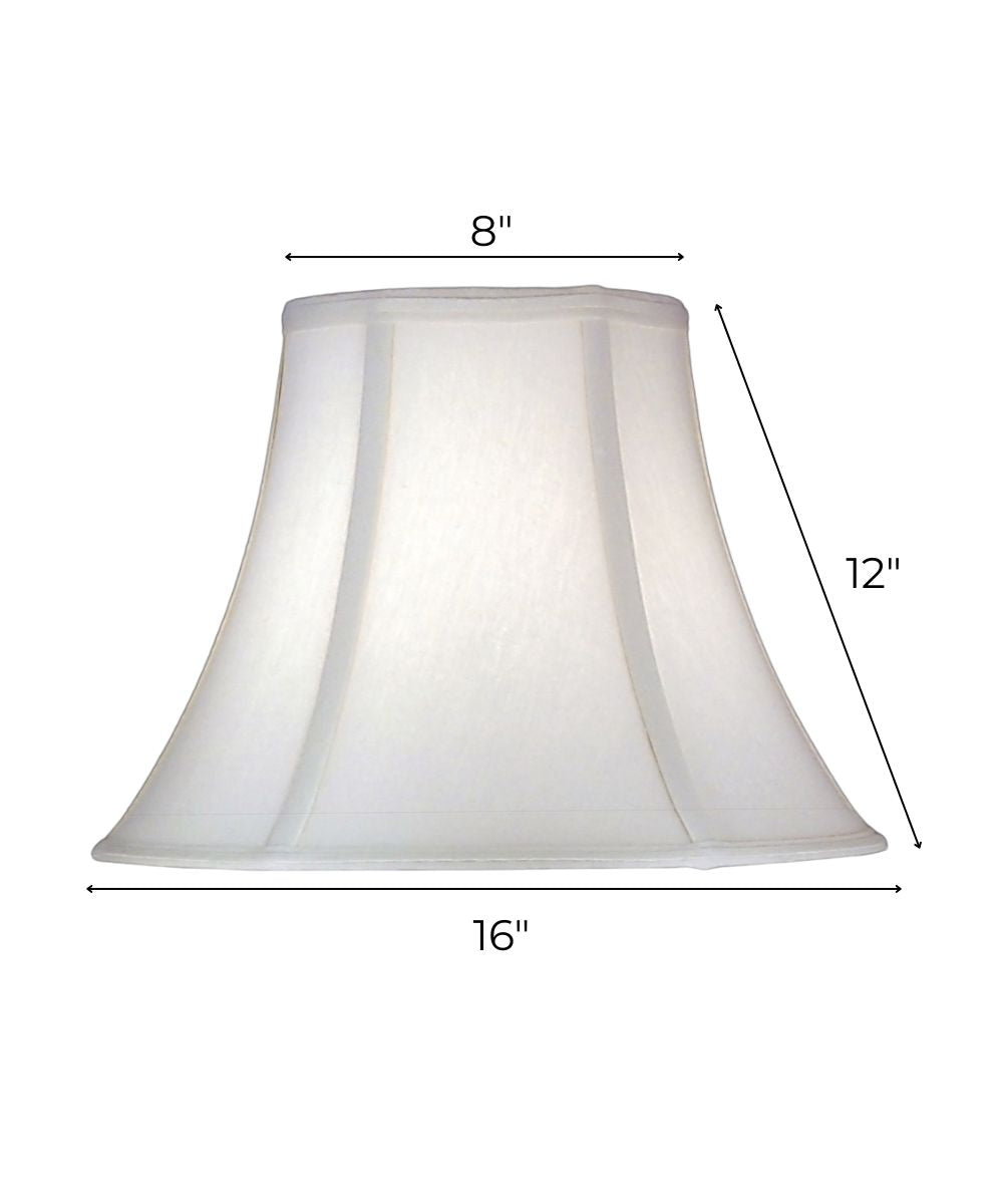 8x16x12 Off White Silk Shantung Bell Softback Lampshade
