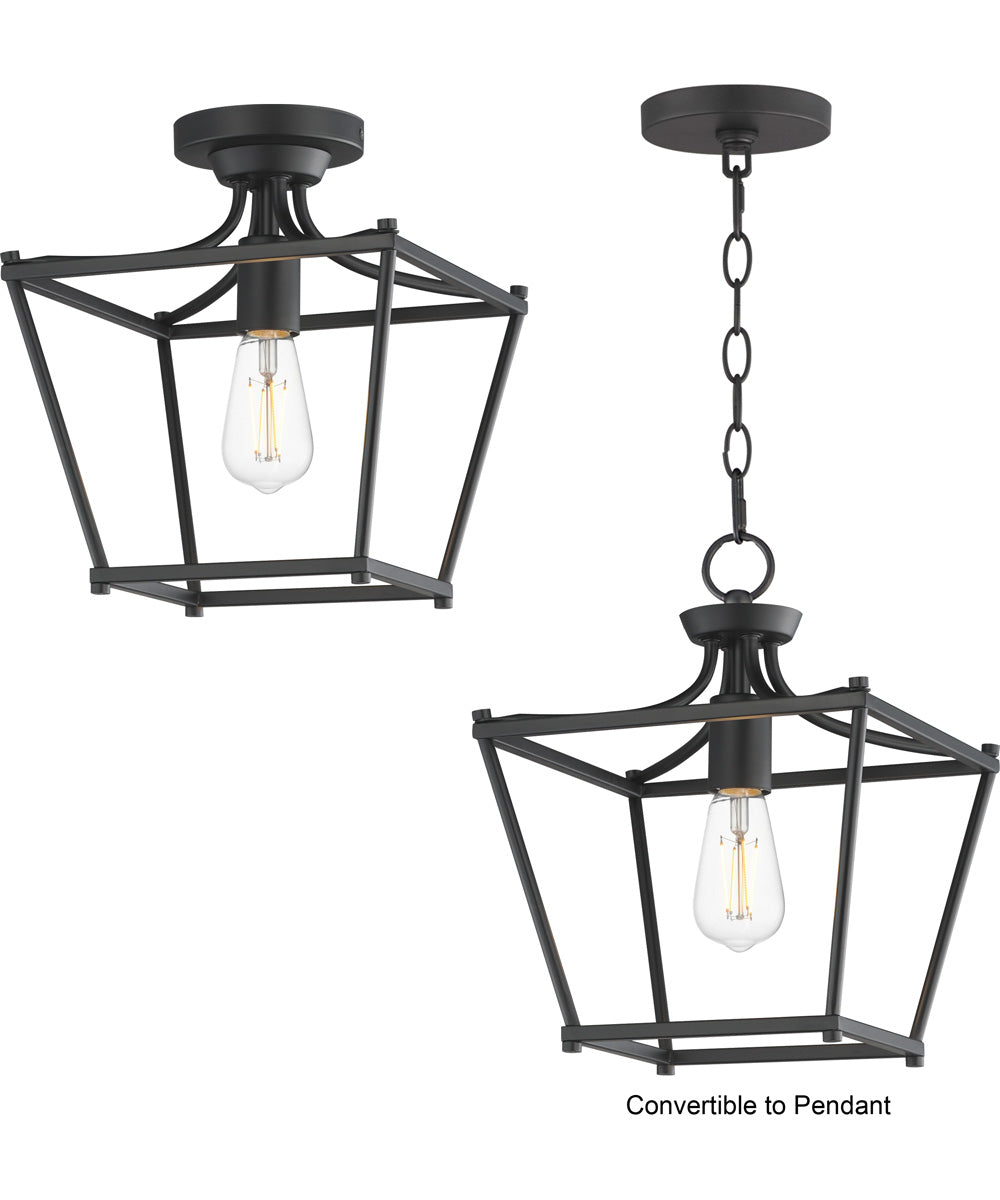 Clifton Single Pendant / Semi-Flush Black