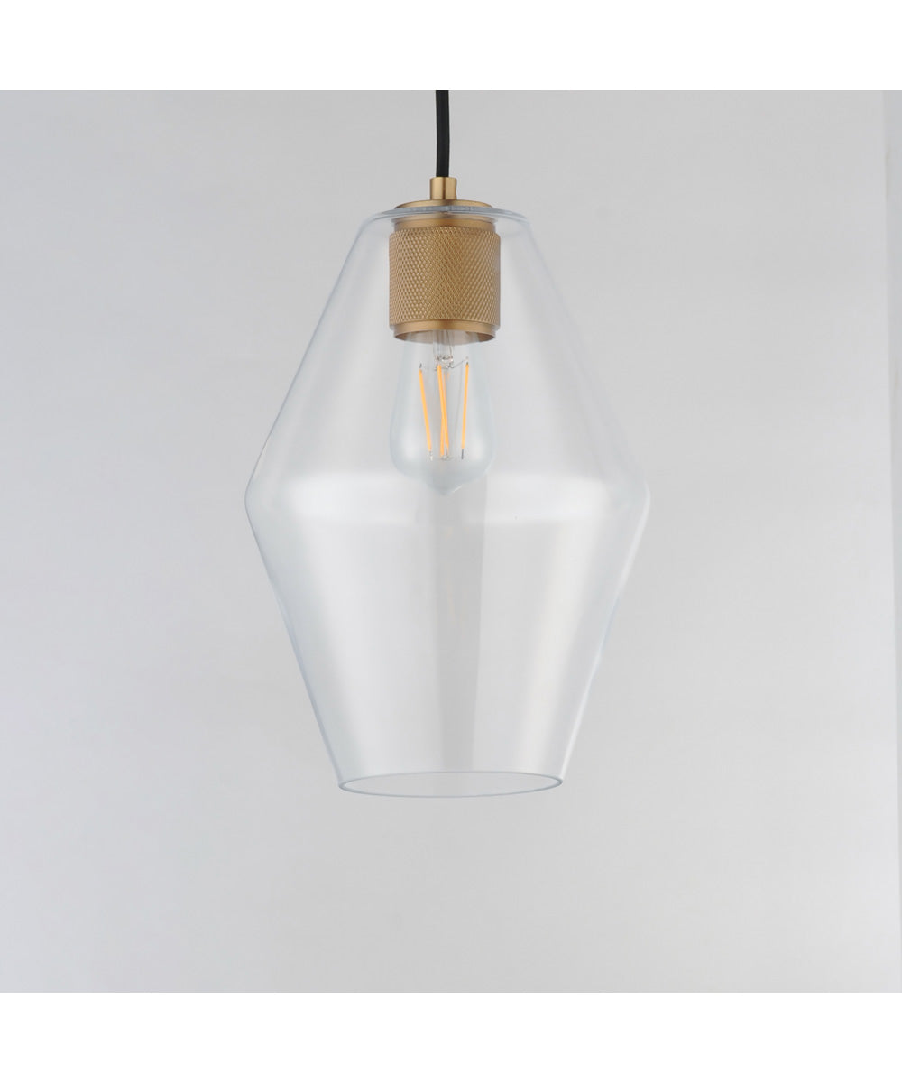 Geode Small Pendant Natural Aged Brass