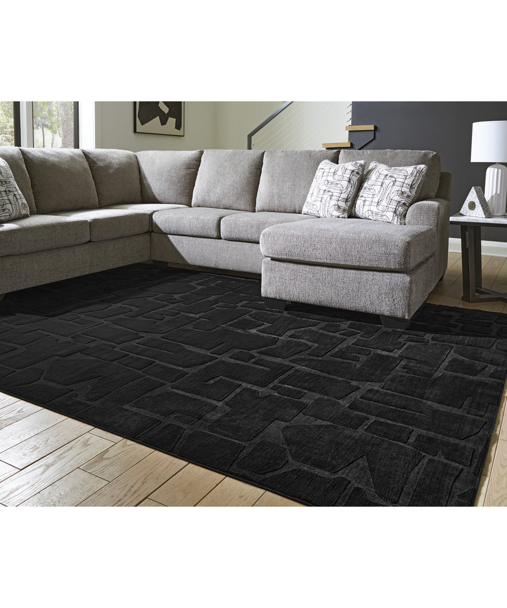 Gibbswell Washable Large Rug Black