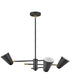 Birdie 3-Light Medium Convertible Mobile Single Tier Chandelier in Black