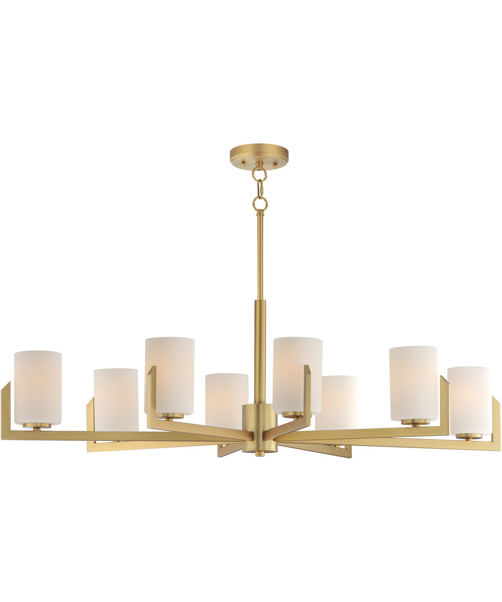 Dart 8-Light Chandelier Natural Aged Brass