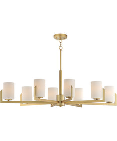 Dart 8-Light Chandelier Natural Aged Brass