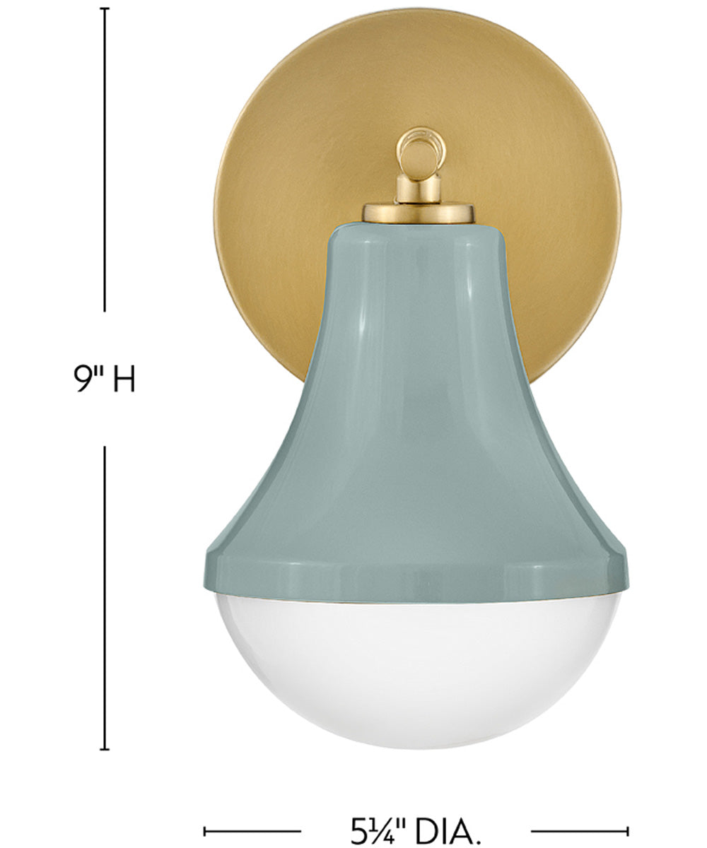 Haddie 1-Light Small Single Light Vanity in Seafoam