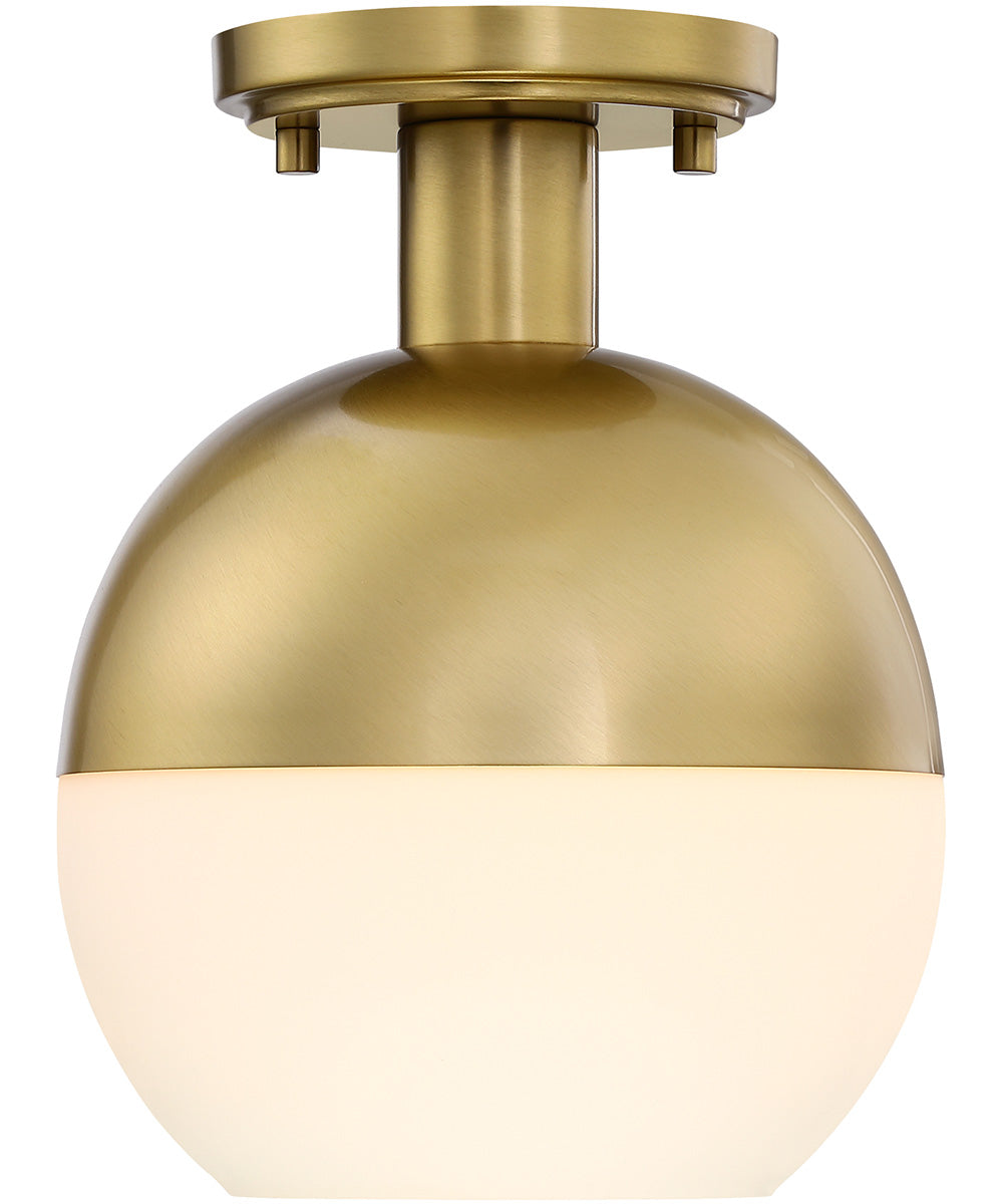 Linden 1 Light Semi Flush Mount Brushed Gold