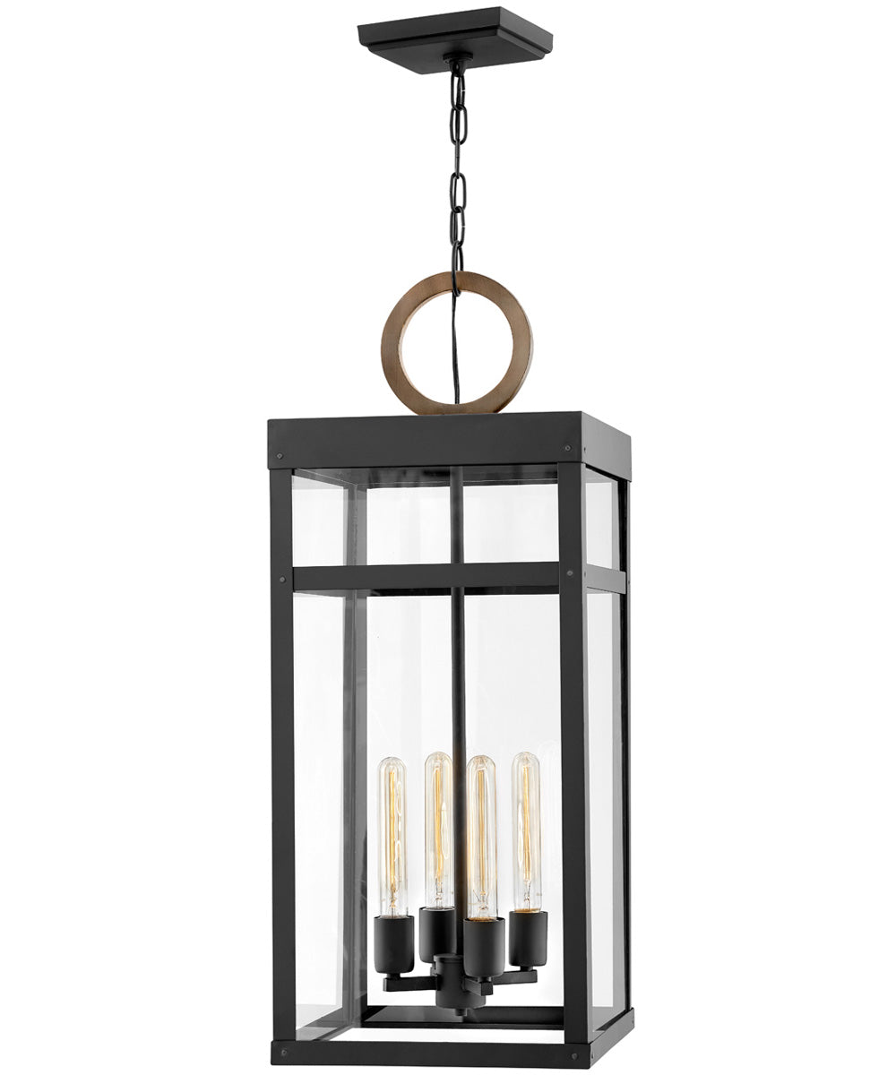 Porter 4-Light Large LED Outdoor Single Tier in Black
