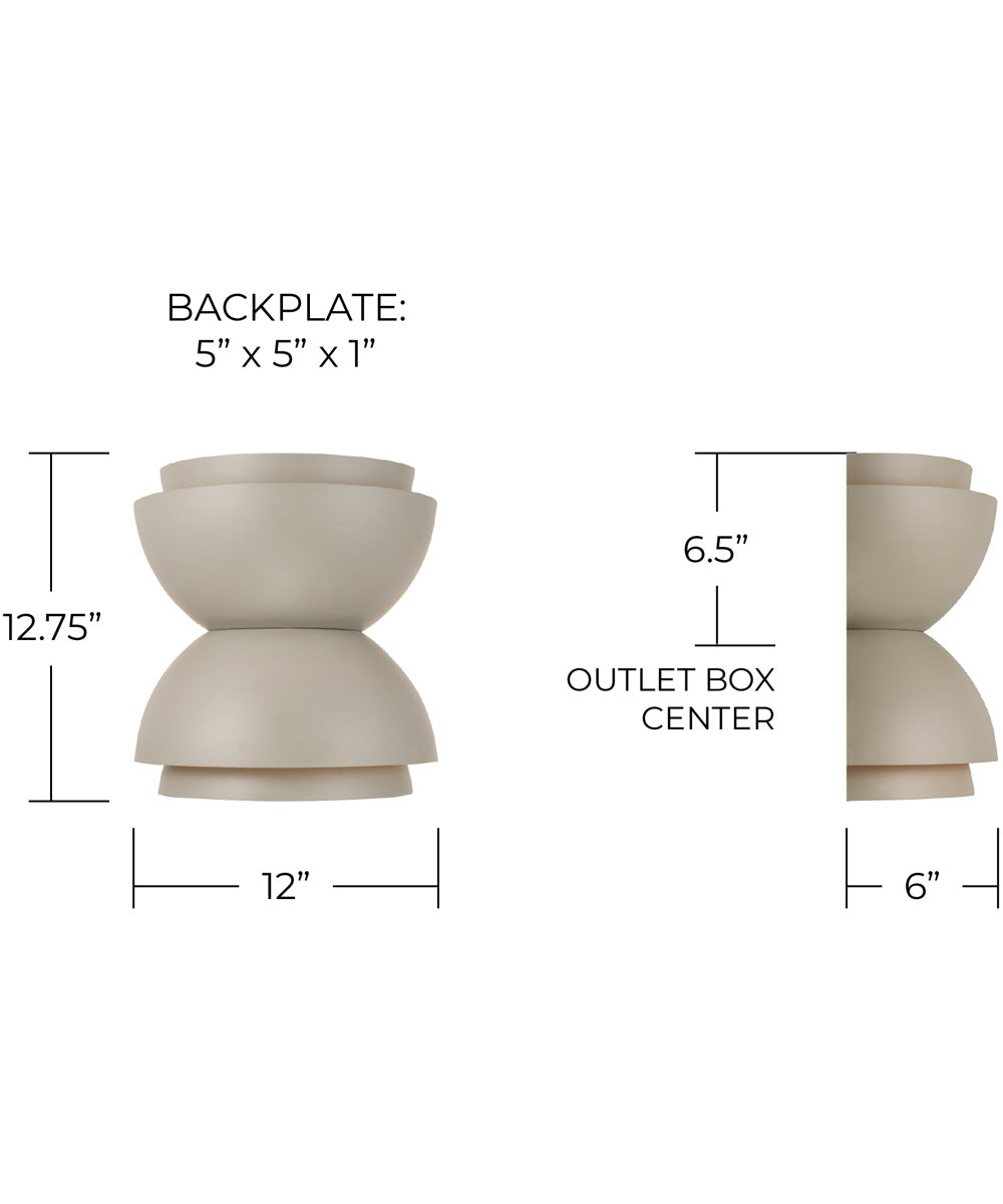Jensen 2-Light Sconce Taupe