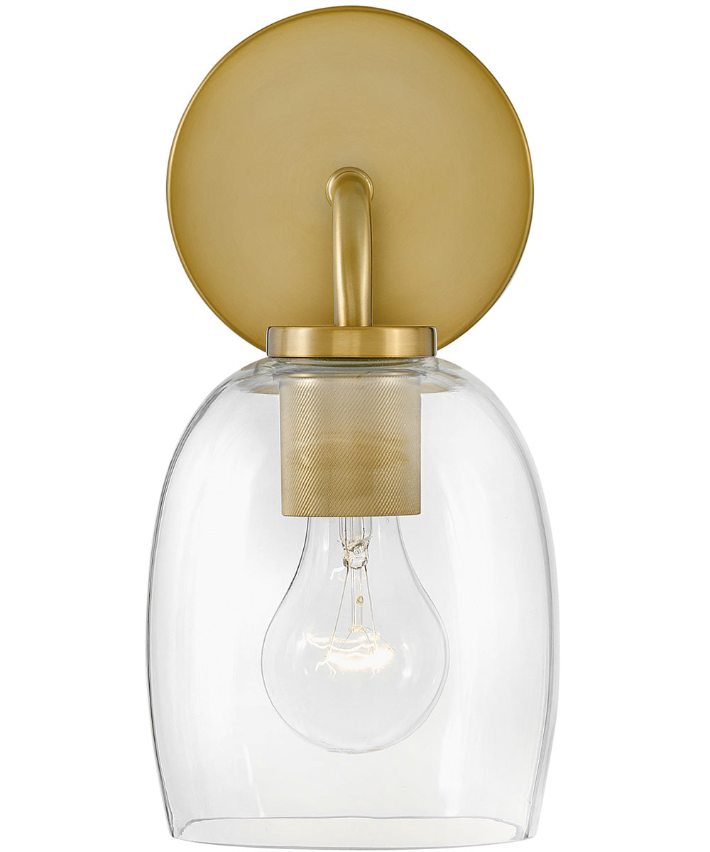 Percy 1-Light Medium Single Light Vanity in Lacquered Brass