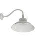 Outdoor Barn Gooseneck Wall Light White Finish, 15"h