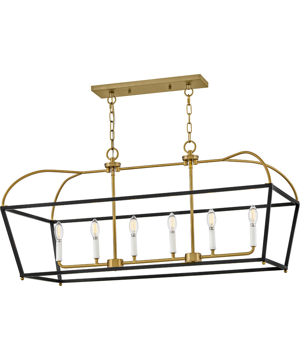 Tate 6-Light Large Six Light Linear in Black