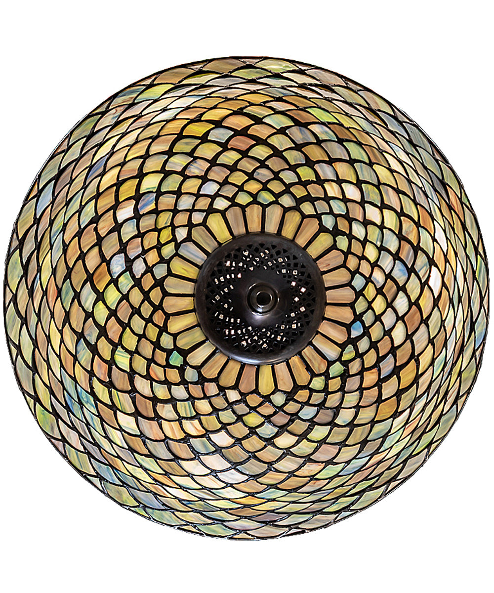 16" Wide Tiffany Fishscale Flush Mount