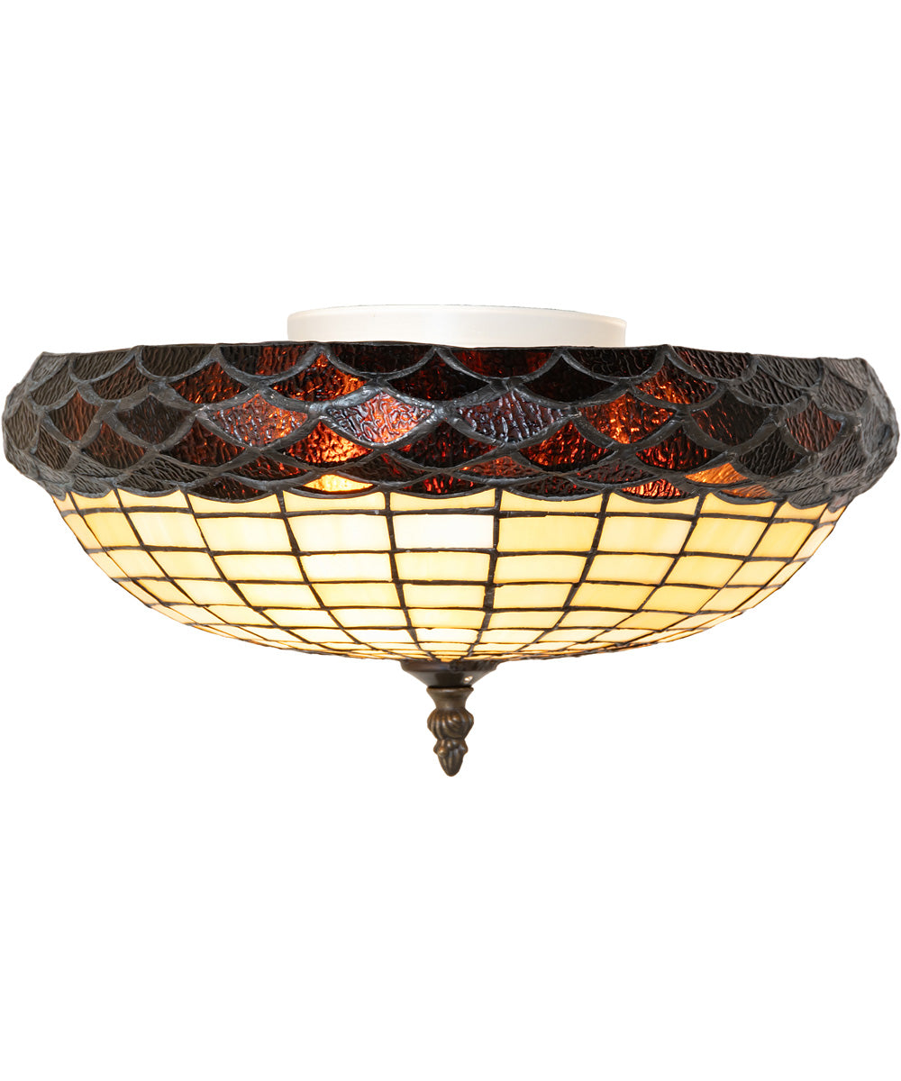 13" Wide Acorn Flush Mount