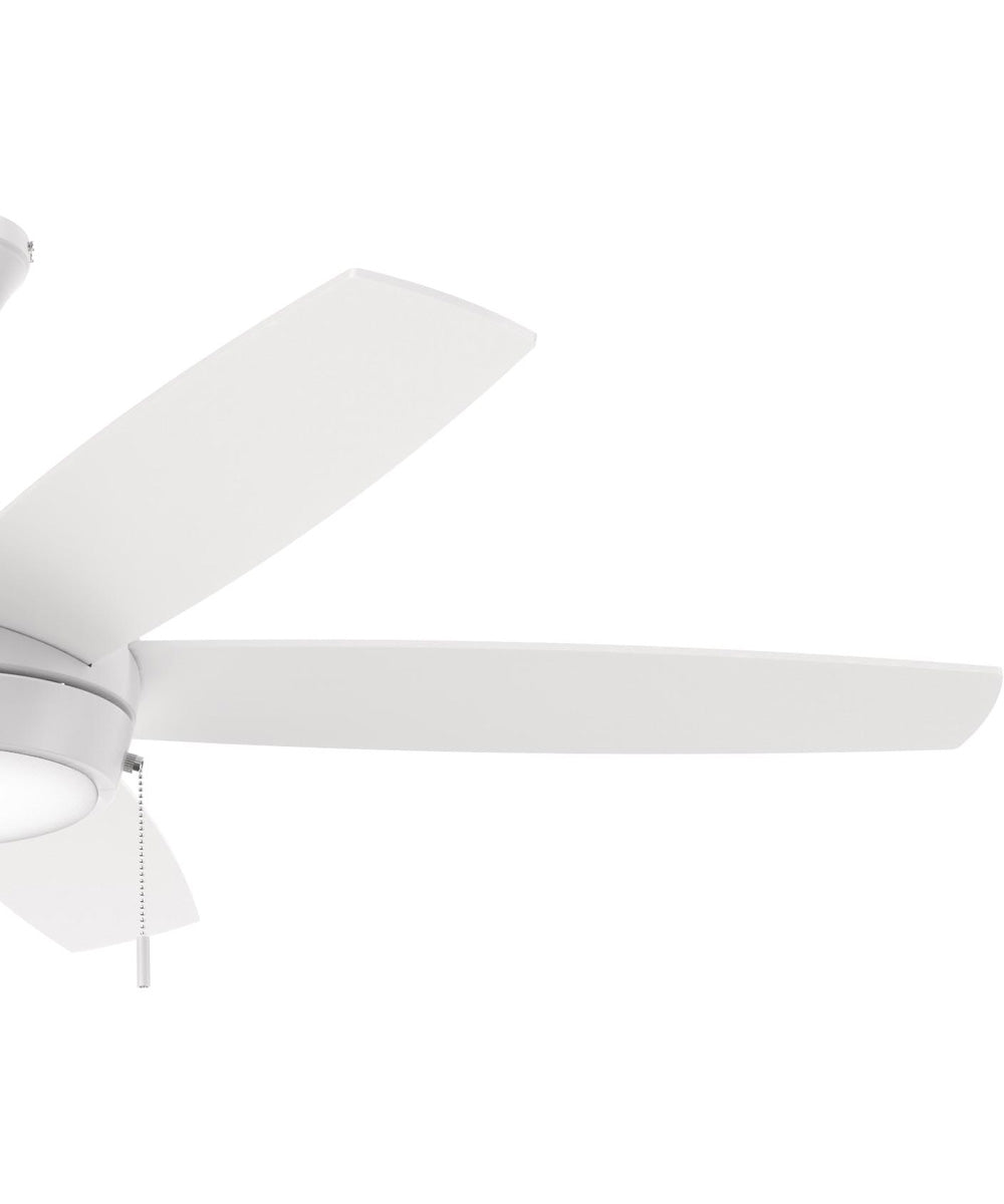 Nolyn V 52 in. 5-Blade Modern LED Ceiling Fan Matte White