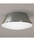 Avra Large 3-Light Flush Mount with Etched White Glass Shade Brushed Nickel