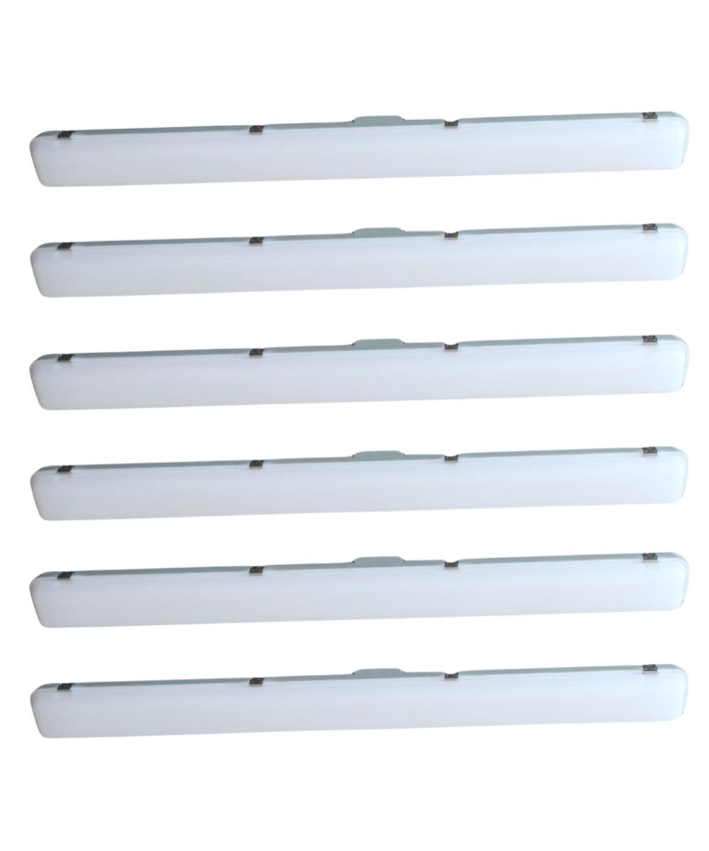 50"w Linear Vapor Tight 1-Light Integrated LED Light Strip [6 PACK] by RP Lighting