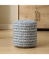 Cas Blue Fabric Ottoman