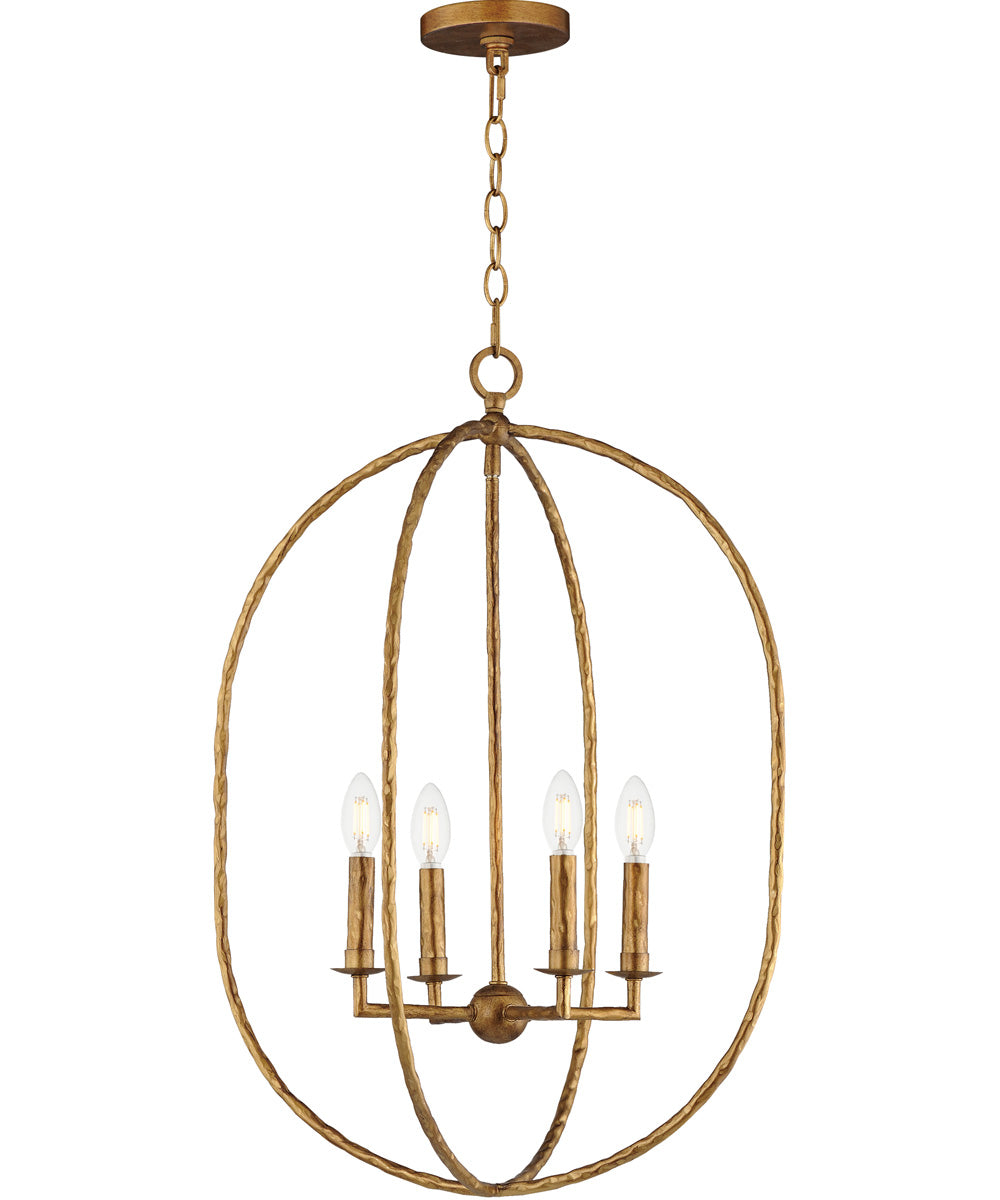 Martel 4-Light Pendant Etruscan Gold