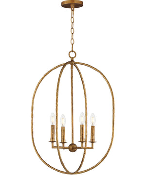 Martel 4-Light Pendant Etruscan Gold