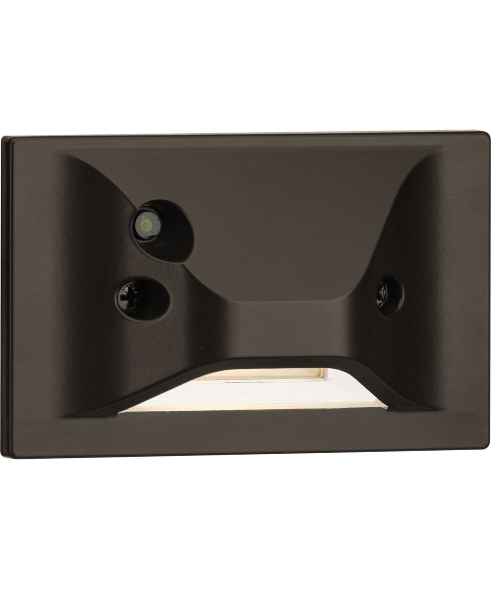 LED Indoor/Outdoor Integrated LED Wall or Step Light with Photocell Antique Bronze
