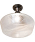 16" Wide Revival Schoolhouse Traditional Globe Semi-Flush Mount