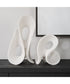 Silent Wave White Sculptures Set of 2