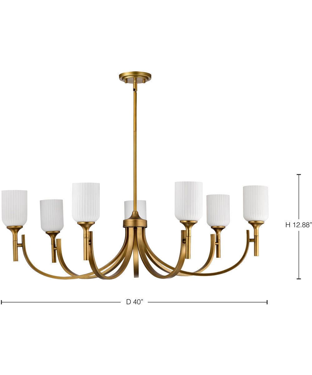 Solara 7-Light Chandelier Natural Brass
