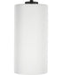 Vertex 1-Light Etched White Foyer Light Matte Black