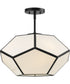 Latham 18 in. 3-Light Flush Mount Matte Black