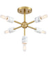 Star Dust 5 Light Semi Flush Mount Brushed Gold