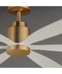 Petals 60 inch 6-Blade Fan w LED White/Natural Aged Brass