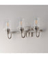 Goblet 3-Light Wall sconce Satin Nickel