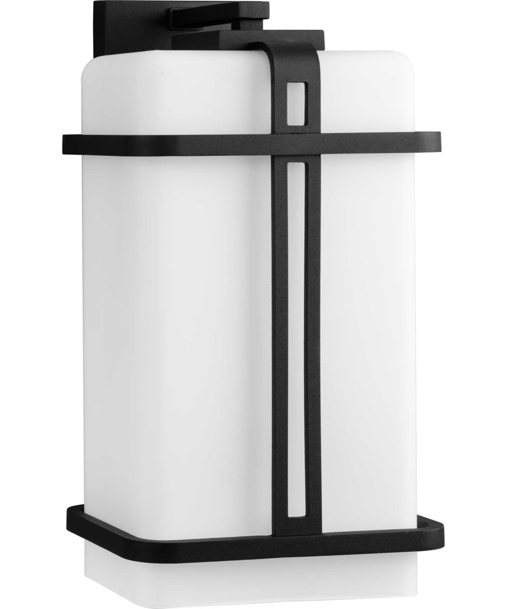 Ellery 1-Light Modern Farmhouse Large Outdoor Wall Lantern Black