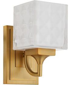 Diamonte 1-light Wall Mount Light Fixture Brushed Brass