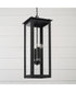 Hunt 4-Light Outdoor Hanging-Lantern Black