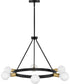 Orla 6-Light Medium Single Tier Chandelier in Black