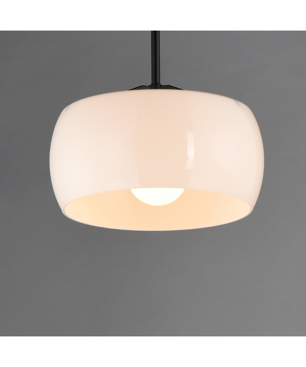 Glazed Single Pendant White / Black