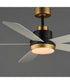 Daisies 60 inch 5-Blade Fan w LED Black / Gold