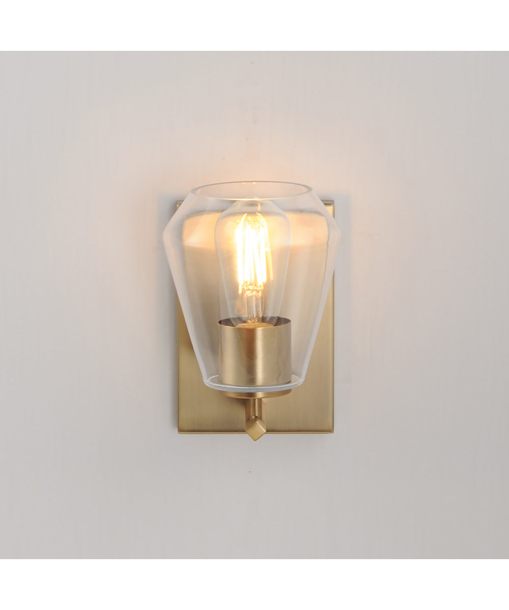 Geode 1-Light Sconce Natural Aged Brass