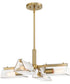 Latitude 4 Light Chandelier  Brushed Gold