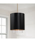 Weller 1-Light Pendant Matte Brass and Black