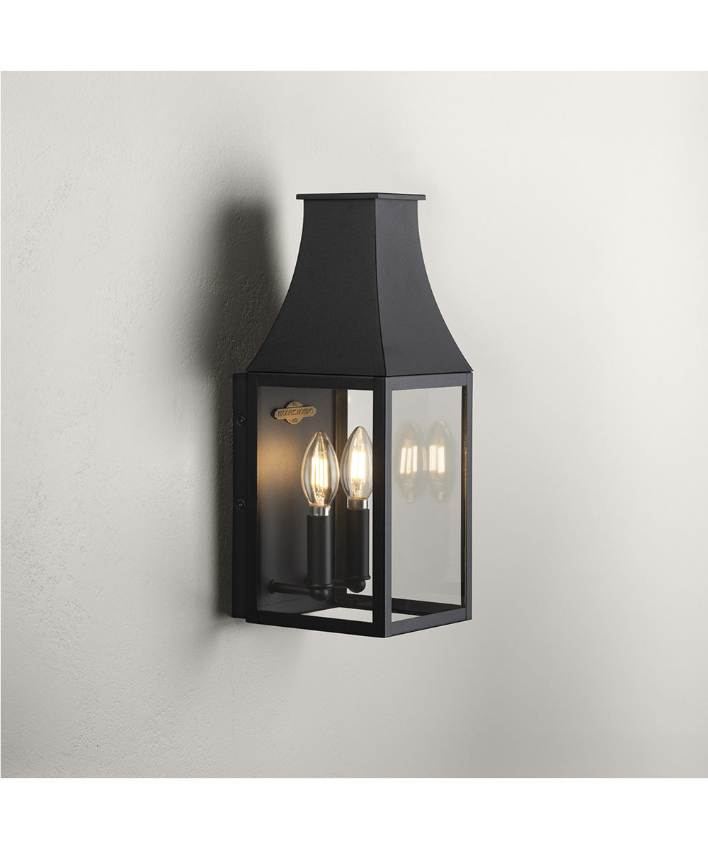 Radcliffe 2-Light Small Outdoor Wall Lantern Black