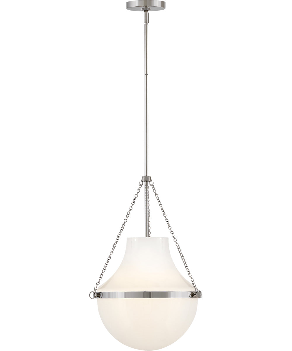 Collins 1-Light Medium Pendant in Polished Nickel