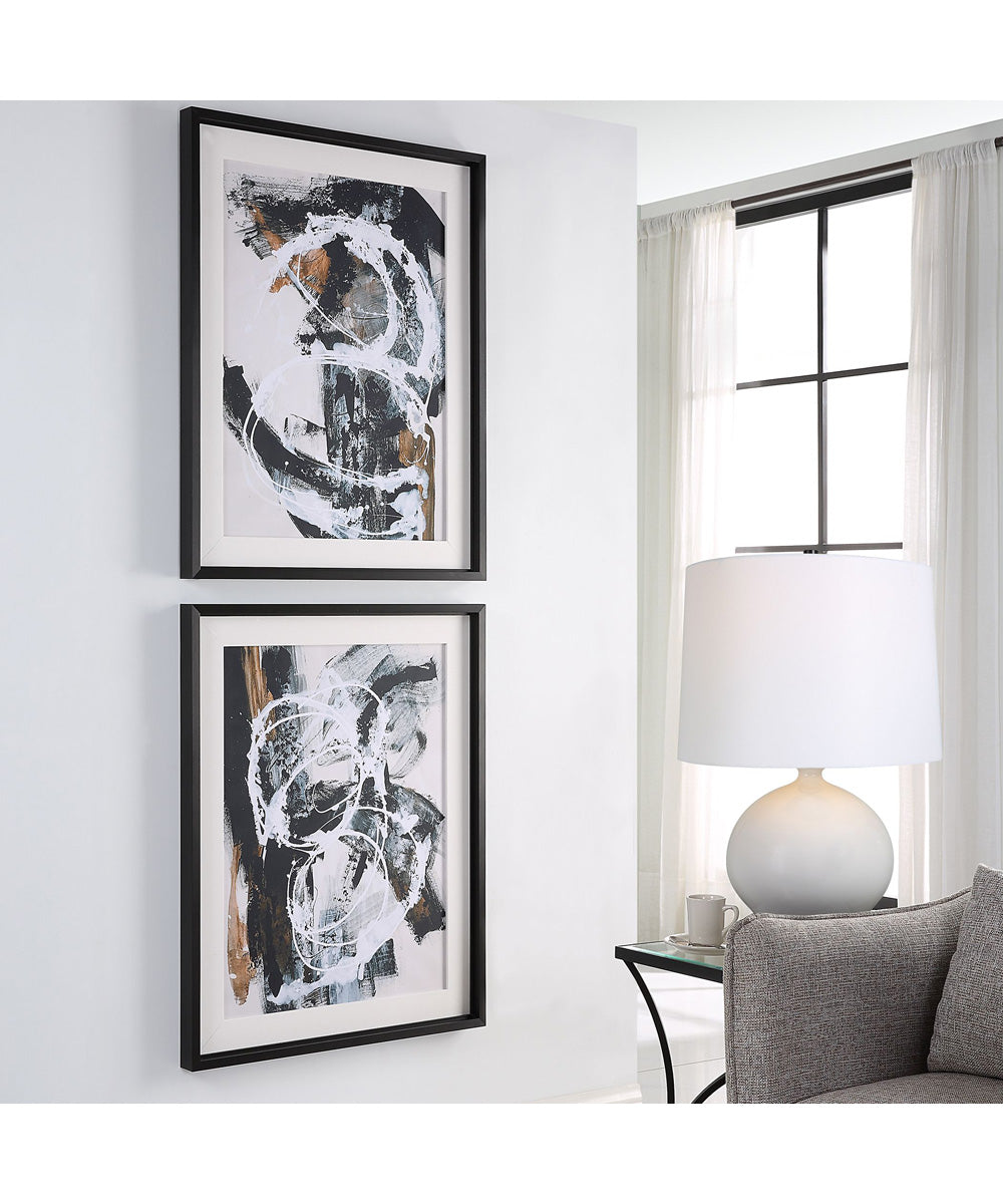 Winterland Abstract Prints Set of 2