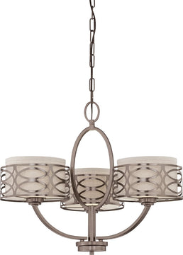 25"W Harlow 3-Light Chandelier Hazel Bronze