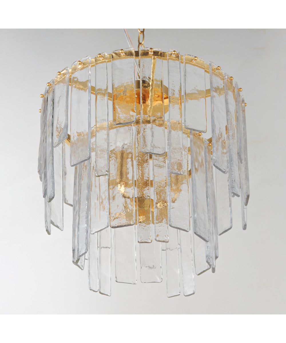 Warren 4-Light Semi-Flush / Pendant Gold Leaf