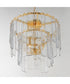 Warren 4-Light Semi-Flush / Pendant Gold Leaf