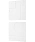 Contours White Wall Decor, Set of 2