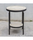 Dauntless Travertine Side Table