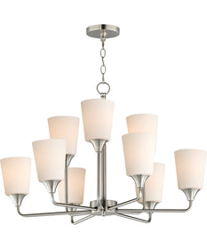 Hudson 9-Light Chandelier Satin Nickel